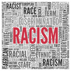 RACISM Concept Word Tag Cloud Design