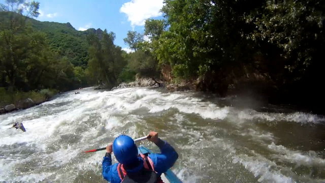 Baraka down river. Rafting as extreme and fun sport