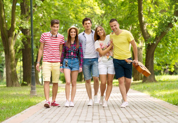 Young friends having fun outdoor