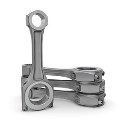 Connecting rod isolated on white backgound
