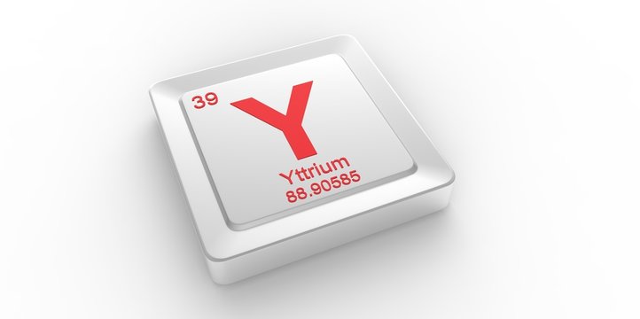 Y symbol 39 for Yttrium chemical element of the periodic table