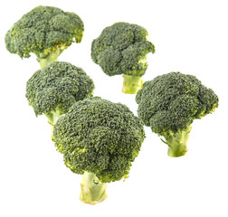Broccoli over white background