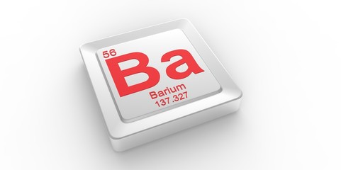 Ba symbol 56 for Barium chemical element of the periodic table