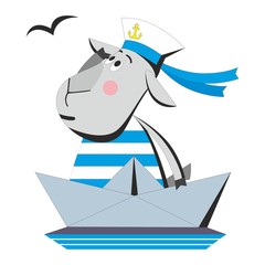 Goat sailor in ship 04