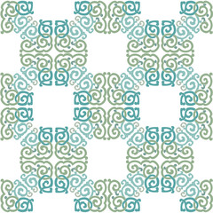 Colorful seamless ornament, white background.