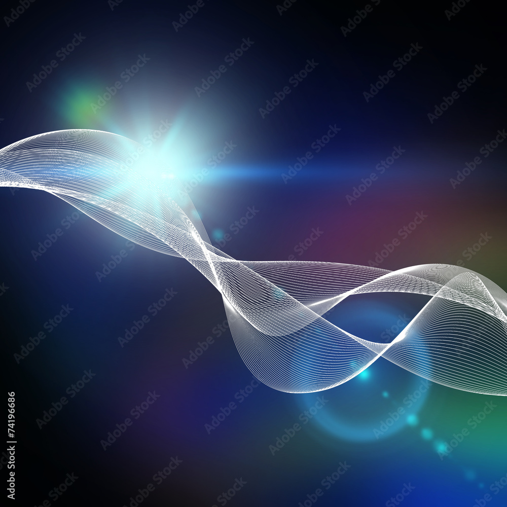 Wall mural abstract line curve background