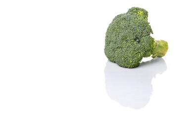 Broccoli over white background