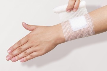 Bandage on hand