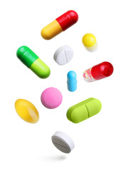 Pills isolated on white