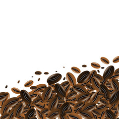 Coffee beans. Vector illustration.