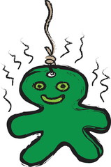 cartoon green car air freshener