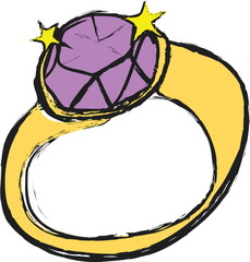 cartoon diamond wedding ring