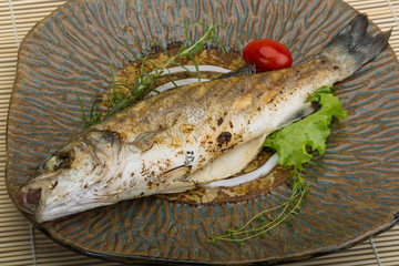 Grilled seabass