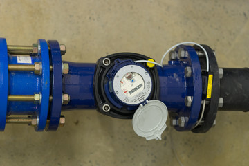 Wasser -/ Flüssigkeit - Zähler - Großer DN - Von oben