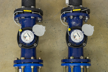 Wasser -/ Flüssigkeit - Zähler - Von oben - 2 nebeneinander