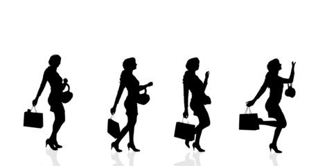 Vector silhouette of a woman.