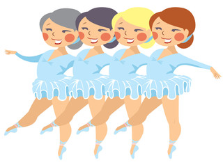 Little ballerinas dancing