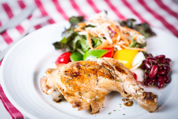 Grilled chicken steak western food style