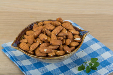 Almond in the bowl