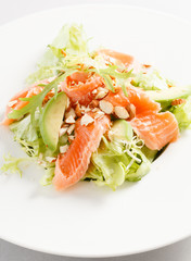 salad with salmon