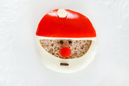 funny sandwich with santa claus