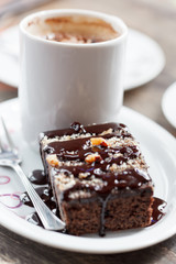 coffee with brownie