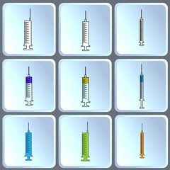 Vector image of a hypodermic syringe.