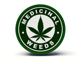 Medicinal weeds. 3d illustration.