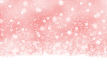 Lovely soft red snowfall background