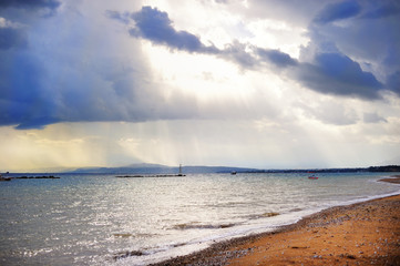 Bad weather at sea. Off Season