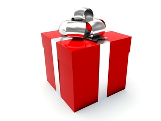 Red gift box.