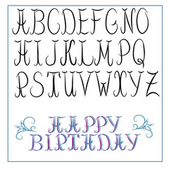 Alphabet decorative background