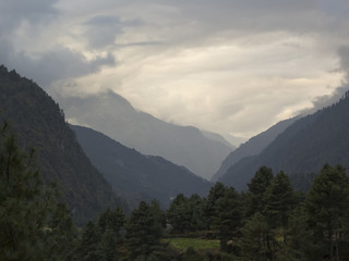 Fototapeta premium Cloud landscape, Sagarmatha National Park, Himalayas, Nepal