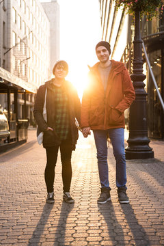 Young couple in the city