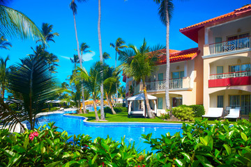 Tropical resort.