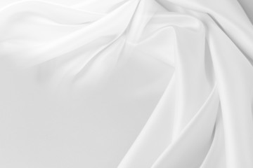 White silk fabric material textured background