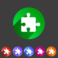 Puzzle flat icon