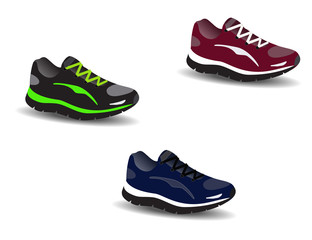 Three sport shoes