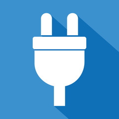 Logo prise électrique. Electricité.