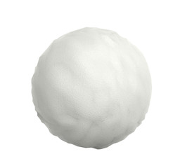 Snowball closeup isolated on white background