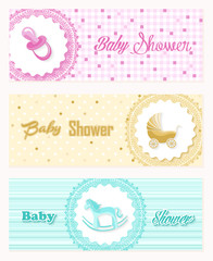 Baby shower banner set design