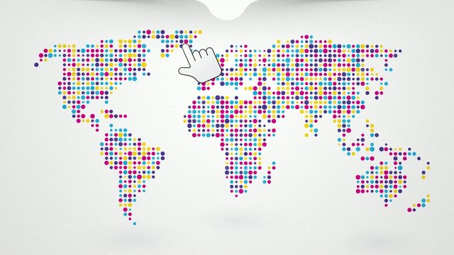 job search worldwide with a map on the background