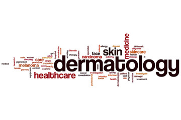 Fototapeta premium Dermatology word cloud