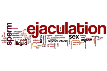 Fototapeta premium Ejaculation word cloud
