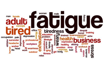 Fatigue word cloud