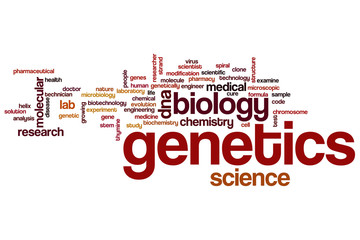 Genetics word cloud