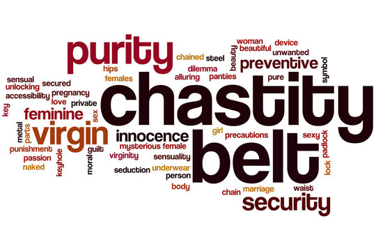 Chastity belt word cloud