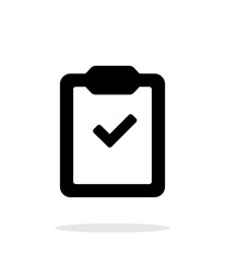 Check clipboard simple icon on white background.