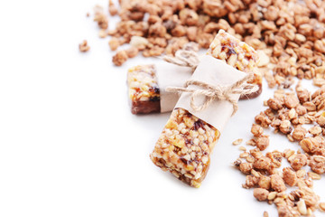 Granola isolated on white