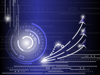 Digital Circle Arrow Abstract background